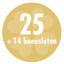 Cadeaulot 25 25 cadeauloten + 24 bonusloten