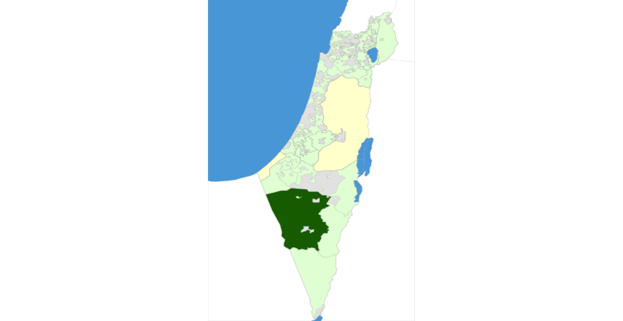 Ramat Hanegev - Kaart Israël