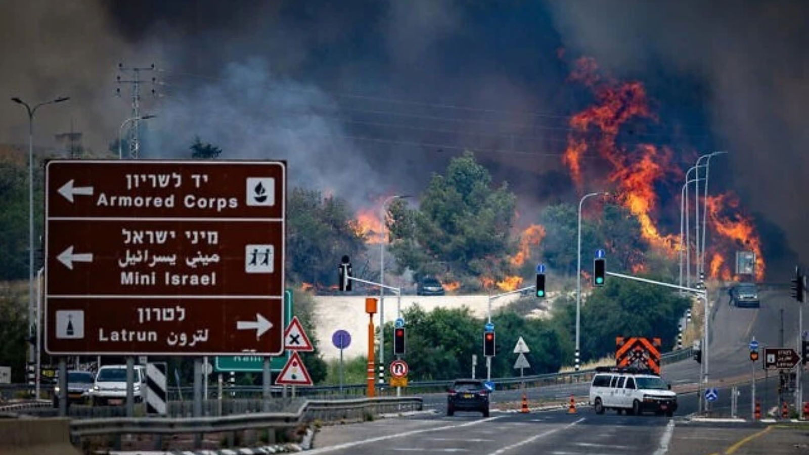 Israël staat in brand
