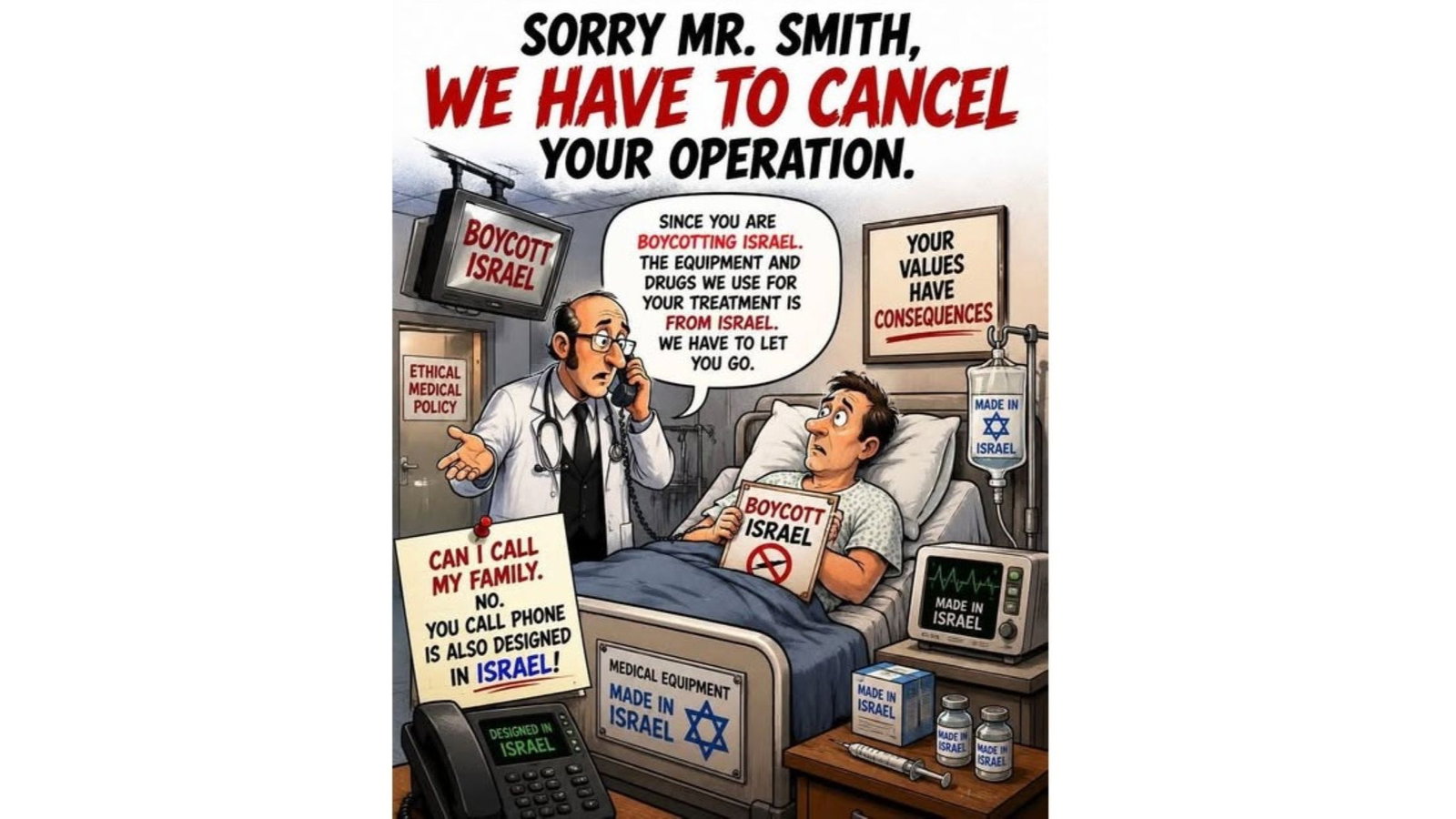 Joanne's blog 140 - Cartoon boycot van Israel