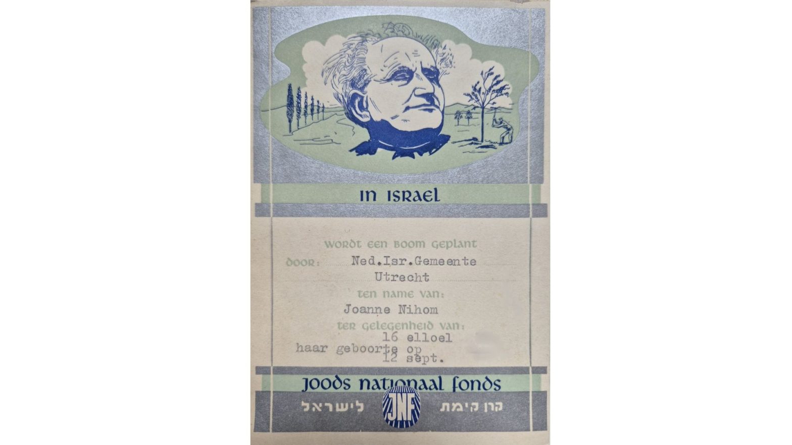 Joanne's blog 149 - JNF Certificaat