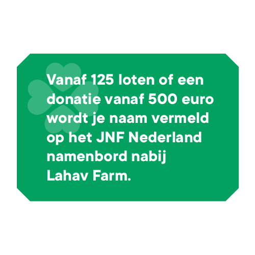 namenbord 72e JNF loterij - namenbord