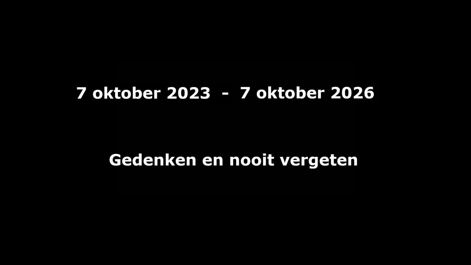 Joanne's blog 156 - 7 oktober, gedenken en nooit vergeten